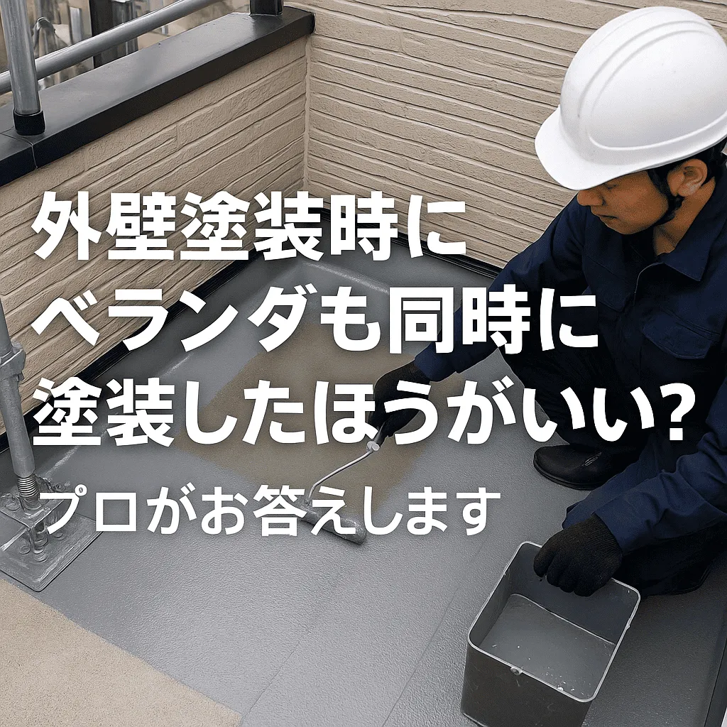 外壁塗装時にベランダも同時に塗装したほうがいい？プロがお答えします