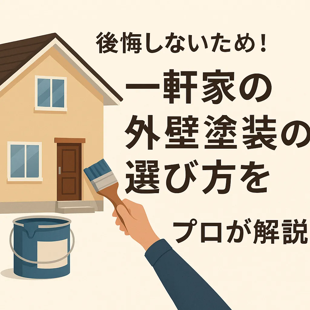 後悔しないため！一軒家の外壁塗装の選び方をプロが解説